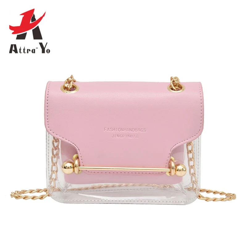 ATTRA-YO Brand Fashion Women Design Small Square Shoulder Bag Clear Transparent PU Composite Messenger Bags Handbags CD7035/d
ATTRA-YO Brand Fashion Women Design Small Square Shoulder Bag Clear Transparent PU Composite Messenger Bags Handbags CD7035/d