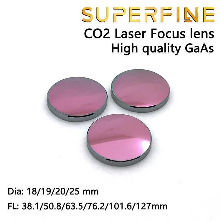 Superfine GaAs Focus Lens Dia. 18 19 20 25mm FL 50.8 63.5 101.6mm 1.5-4" for CO2 Laser cutting engraving machine
Superfine GaAs Focus Lens Dia. 18 19 20 25mm FL 50.8 63.5 101.6mm 1.5-4" for CO2 Laser cutting engraving machine