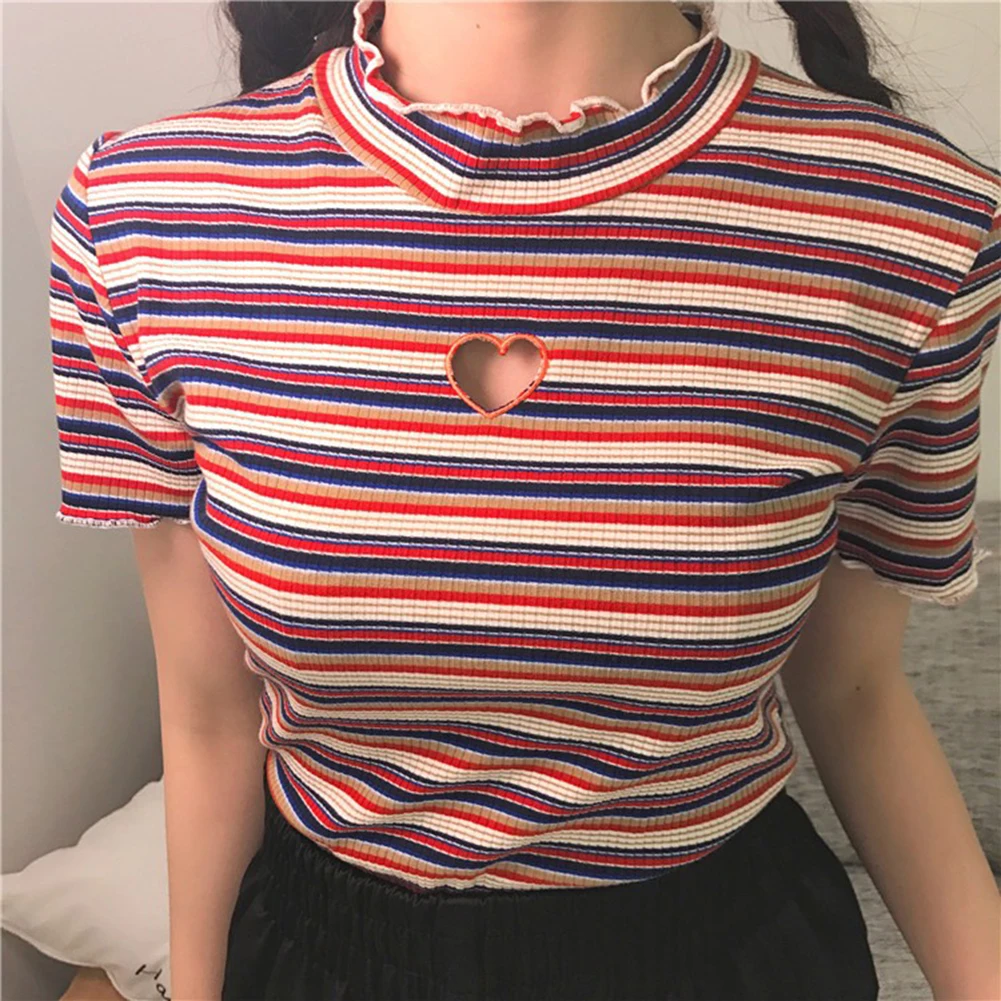 Summer Women T Shirt Colorful Stripe Tops Female Casual Trendy Tee Shirt tshirt Plus size t shirt Summer camiseta feminina
Summer Women T Shirt Colorful Stripe Tops Female Casual Trendy Tee Shirt tshirt Plus size t shirt Summer camiseta feminina