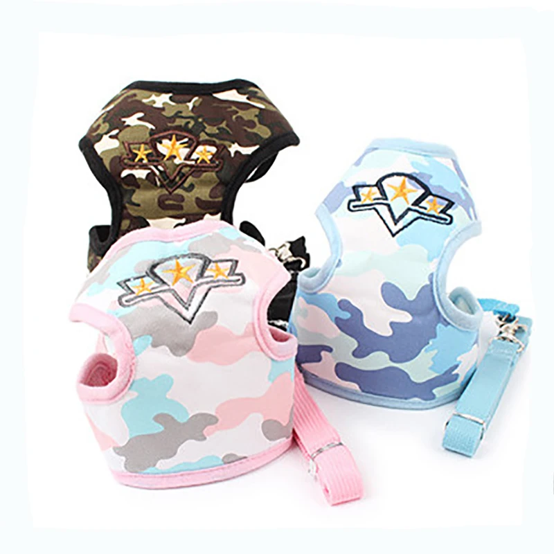 New Print Small Dog Vest Harnesses Dog Protected Harness Vest With Leash Breathable Soft Pet Walking Leads Vest
New Print Small Dog Vest Harnesses Dog Protected Harness Vest With Leash Breathable Soft Pet Walking Leads Vest