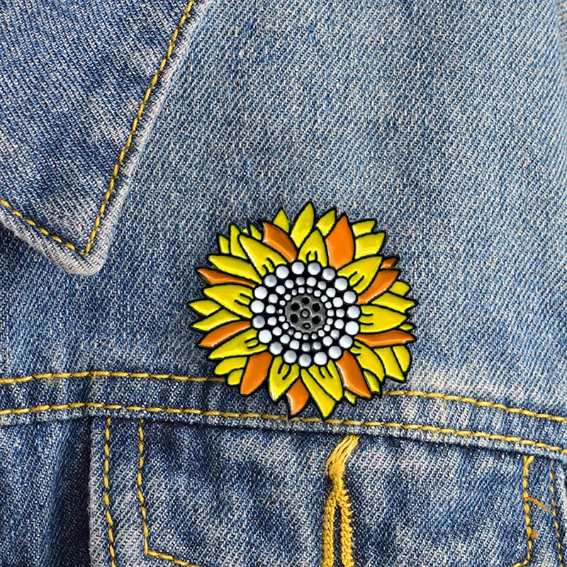 Fashion Exquisite Sunflower Pin Sunflower Badge Yellow Flower Brooch Metal Enamel Backpack/Bag/Jeans Jewelry
Fashion Exquisite Sunflower Pin Sunflower Badge Yellow Flower Brooch Metal Enamel Backpack/Bag/Jeans Jewelry