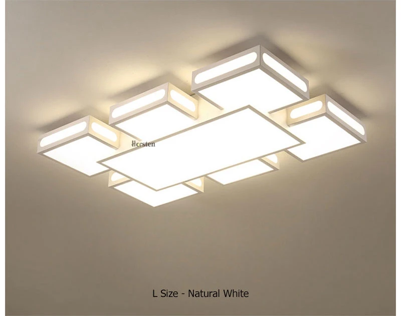 Modern Simple Acrylic LED Ceiling Lights Minimalist Rectangular Ceiling Chandelier Lights Lamp For Living Room Bedroom 220V (10)