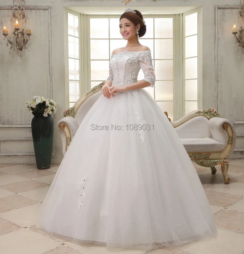 2014 Brand New A Line Half Sleeve Wedding Dress Bridal dress Wedding Dress stock US size 2 4 6 8 10 12 14 16
2014 Brand New A Line Half Sleeve Wedding Dress Bridal dress Wedding Dress stock US size 2 4 6 8 10 12 14 16