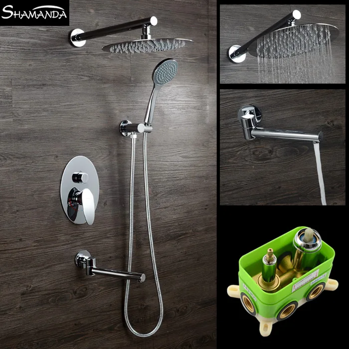 Free Shipping Embedded Box Mixer Valve In-Wall Shower Set SUS Oval Rainfall Shower Head Bathroom Products
Free Shipping Embedded Box Mixer Valve In-Wall Shower Set SUS Oval Rainfall Shower Head Bathroom Products