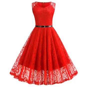 Summer Vintage Lace Dress Women Elegant Party Sexy Night Club Dresses 2019 V Neck Sleeveless Work A-Line Swing Office Vestidos
Summer Vintage Lace Dress Women Elegant Party Sexy Night Club Dresses 2019 V Neck Sleeveless Work A-Line Swing Office Vestidos