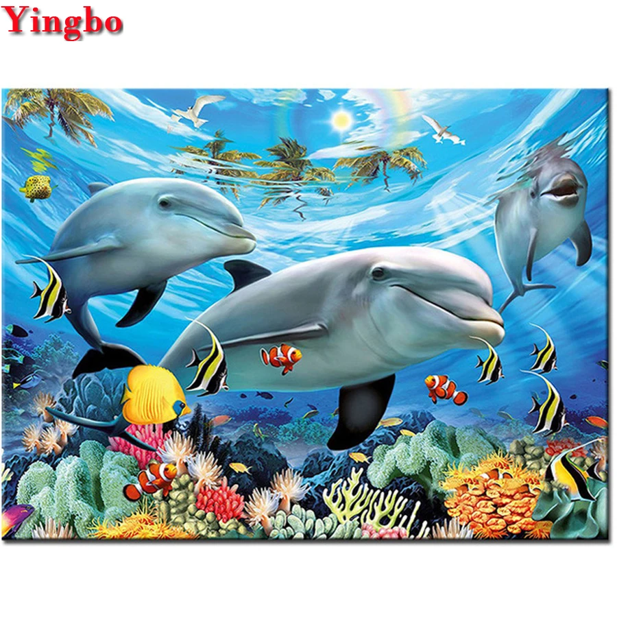 Full Square round Diamond Painting Dolphin animal ocean Diamond Embroidery Cartoon 5D DIY Diamond Mosaic Rhinestone Home
Full Square round Diamond Painting Dolphin animal ocean Diamond Embroidery Cartoon 5D DIY Diamond Mosaic Rhinestone Home