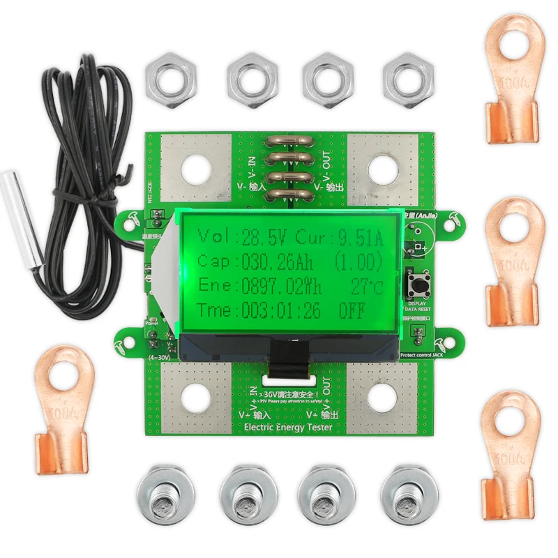 multi-functional digital display DC voltage current , battery po wer m eter DC300V100A
multi-functional digital display DC voltage current , battery po wer m eter DC300V100A
