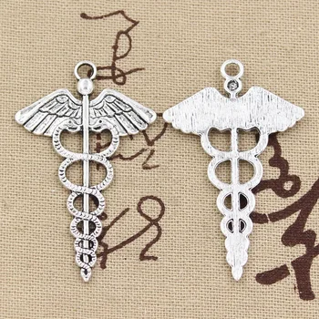 8pcs Charms Caduceus Medicine Symbol 49x30mm Antique Bronze Silver Color Plated Pendants Making DIY Handmade Tibetan Jewelry
8pcs Charms Caduceus Medicine Symbol 49x30mm Antique Bronze Silver Color Plated Pendants Making DIY Handmade Tibetan Jewelry