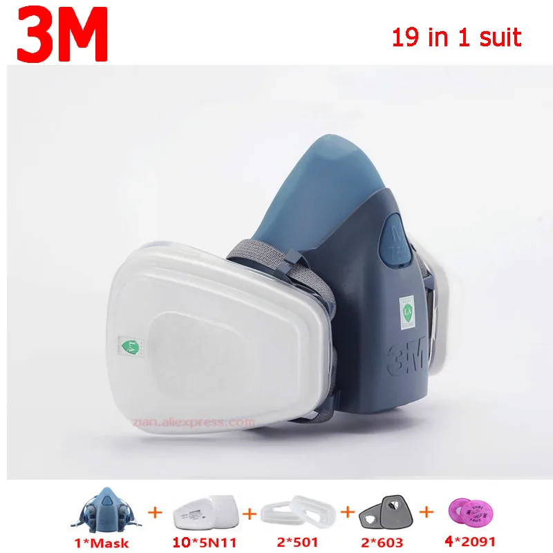 19 in 1 Dust Mask 3M 7502 N95 Industrial Anti-pollution Chemical Spray Silicone Mask with 603/5N11/2091 Gas Mask
19 in 1 Dust Mask 3M 7502 N95 Industrial Anti-pollution Chemical Spray Silicone Mask with 603/5N11/2091 Gas Mask