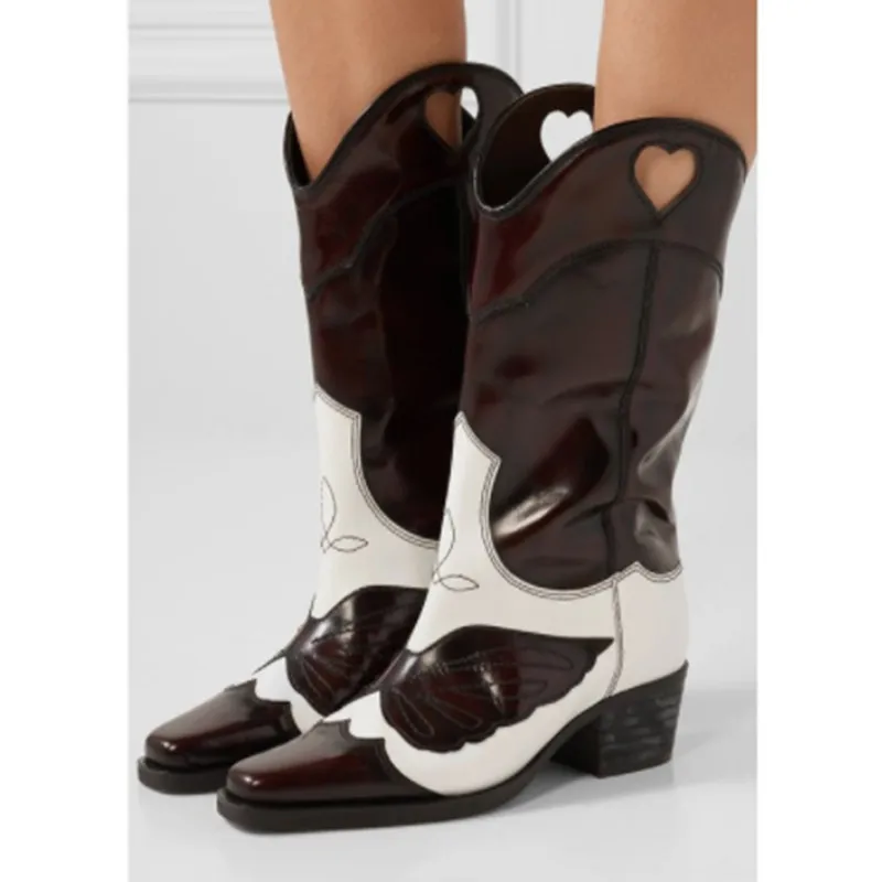 Winter Chunky Heels Boots Women Butterfly Prints Designer Shoes Square Toe Low Heels Fashion Ladies Mixed Colors Motorcyle Boots
Winter Chunky Heels Boots Women Butterfly Prints Designer Shoes Square Toe Low Heels Fashion Ladies Mixed Colors Motorcyle Boots