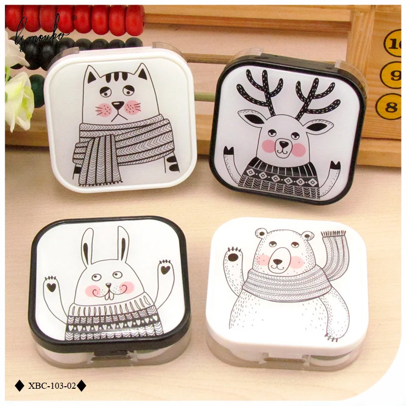 Lymouko Cute Elk Bear Rabbit Design Holder Contact Lens Case with Mirror for Women Gift Portable Container Lenses Box
Lymouko Cute Elk Bear Rabbit Design Holder Contact Lens Case with Mirror for Women Gift Portable Container Lenses Box