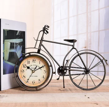 Vintage Wrought Iron Desk Clock Antique Decorative Europe Bicycle Table Clock Bedroom Mute Home Decor Needle Watches LF80
Vintage Wrought Iron Desk Clock Antique Decorative Europe Bicycle Table Clock Bedroom Mute Home Decor Needle Watches LF80
