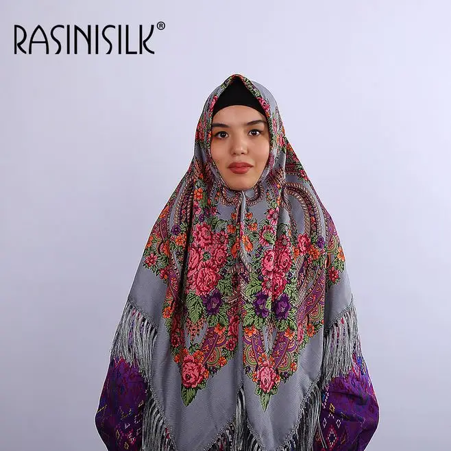 Russian National Style Women Large Scarf With Tasseles Square Pashmina Headscarf Vintage Print Winter Muslim Hijab 120x120cm
Russian National Style Women Large Scarf With Tasseles Square Pashmina Headscarf Vintage Print Winter Muslim Hijab 120x120cm