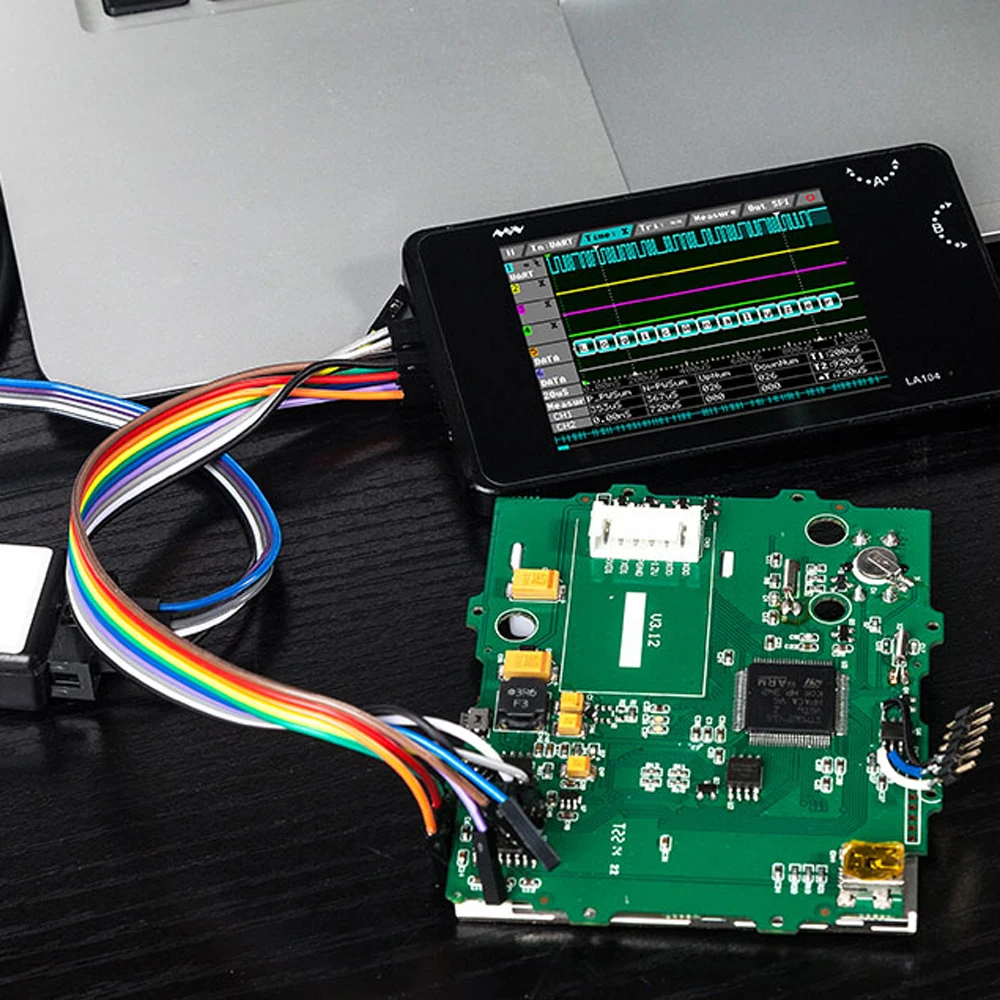 Portable Digital Logic Analyzer LA104 Mini 4 Channels 100MHz Max Sampling Rate Built in 8MB Flash Storage 2.8 Inch Oscilloscope
Portable Digital Logic Analyzer LA104 Mini 4 Channels 100MHz Max Sampling Rate Built in 8MB Flash Storage 2.8 Inch Oscilloscope