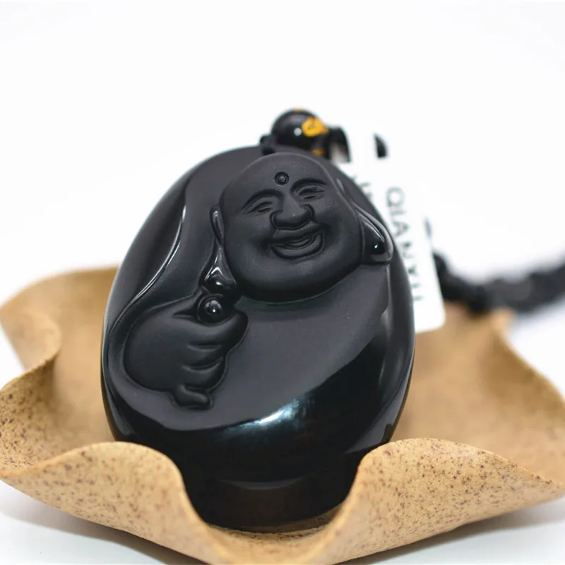 QIANXU Black Obsidian Buddha Necklace Pendant Jade Pendant Jade Jewelry Fine Jewelry
QIANXU Black Obsidian Buddha Necklace Pendant Jade Pendant Jade Jewelry Fine Jewelry