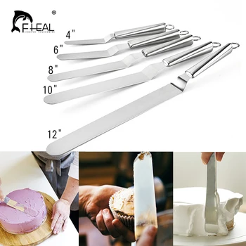 FHEAL 4/6/8/10/12in Stainless Steel Cake Spatula Butter Cream Frosting Knife Smoother Fondant Baking Pastry Cake Decorating Tool
FHEAL 4/6/8/10/12in Stainless Steel Cake Spatula Butter Cream Frosting Knife Smoother Fondant Baking Pastry Cake Decorating Tool