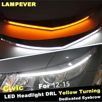 Lampever Car Headlight LED Eyebrow Daytime Running Light DRL With Yellow Turn Signal Light For Honda Civic 2012-2015 9600Lm
Lampever Car Headlight LED Eyebrow Daytime Running Light DRL With Yellow Turn Signal Light For Honda Civic 2012-2015 9600Lm
