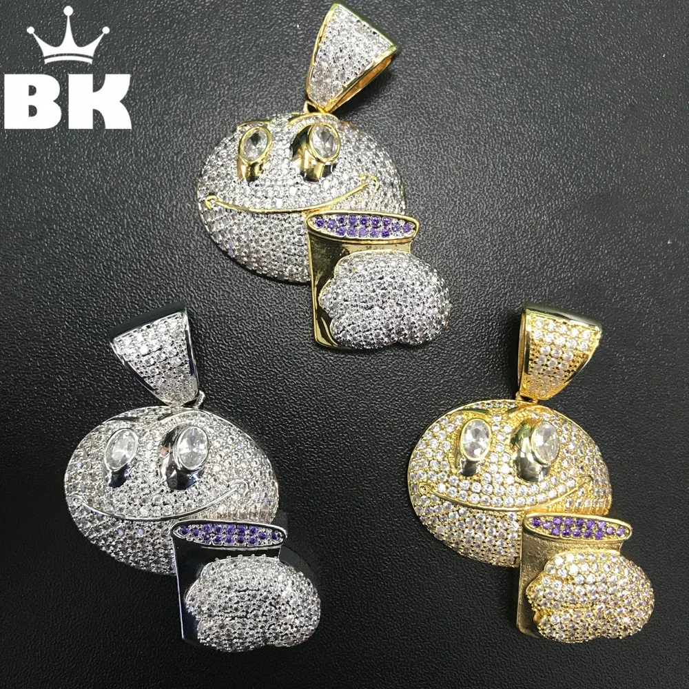 THE BLING KING CZ Emoji Cup CZ Pendant Gold Silver Double color Micro Paved Cubic Zirconia Cheer champagne Bottle Jewelry
THE BLING KING CZ Emoji Cup CZ Pendant Gold Silver Double color Micro Paved Cubic Zirconia Cheer champagne Bottle Jewelry