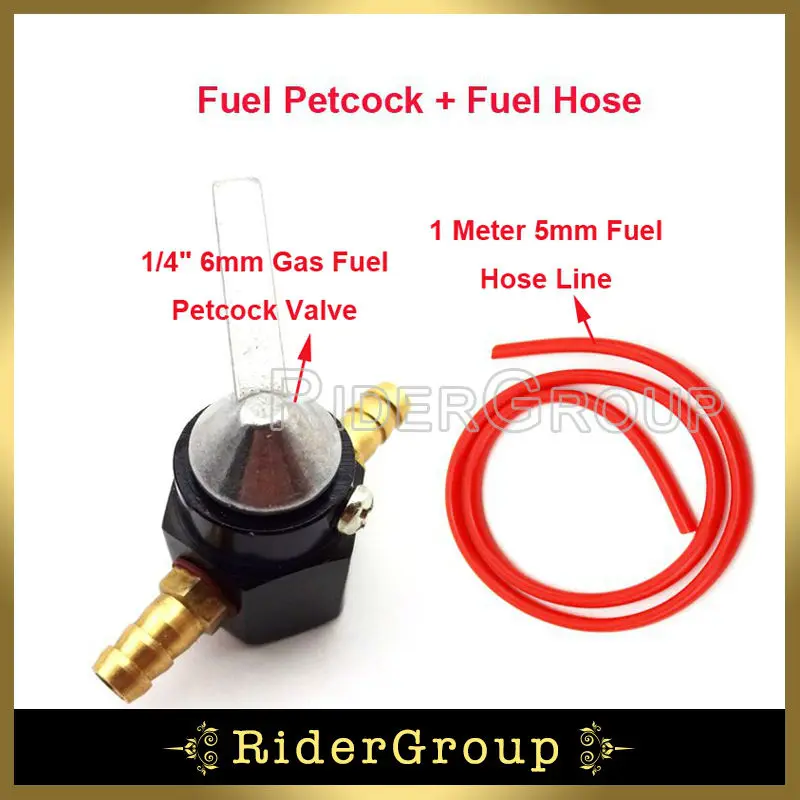 CNC 6mm 1/4'' Black Gas Petrol Petcock Valve Switch + 1 Meter ID5mm Fuel Hose Line For Pit Dirt Motor Bike ATV Quad Motorcycle
CNC 6mm 1/4'' Black Gas Petrol Petcock Valve Switch + 1 Meter ID5mm Fuel Hose Line For Pit Dirt Motor Bike ATV Quad Motorcycle