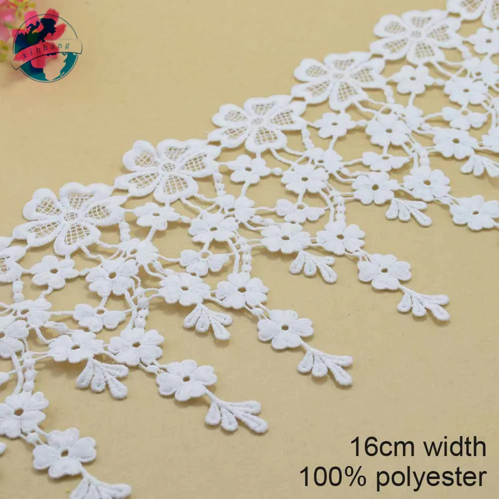 10yards 16cm white polyester lace embroidery lace french lace ribbon fabric guipure diy trims warp knitting sewing Accessor#3698
10yards 16cm white polyester lace embroidery lace french lace ribbon fabric guipure diy trims warp knitting sewing Accessor#3698