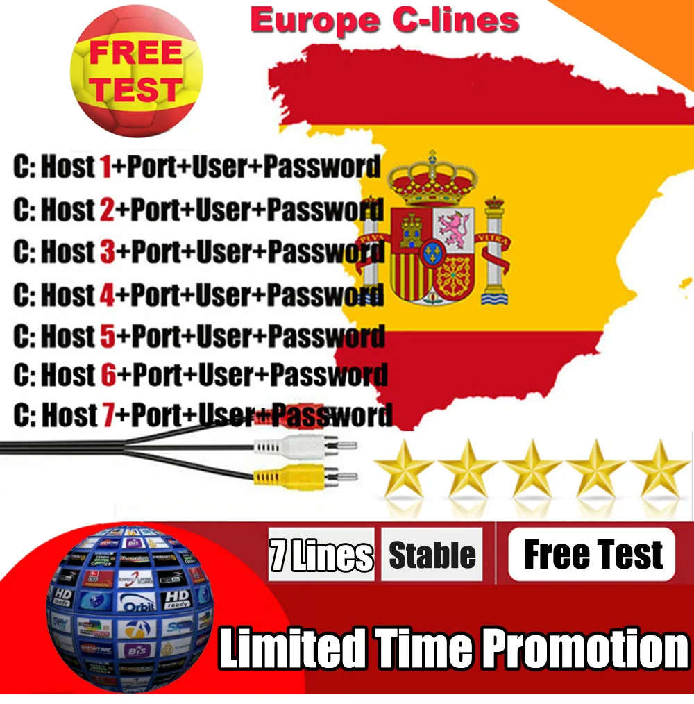 OSCAM Europa 7lines for 1 year spain used for freesat v7 DVB-S2 CCcams 7Cline satellite receiver europe channels 7 lines
OSCAM Europa 7lines for 1 year spain used for freesat v7 DVB-S2 CCcams 7Cline satellite receiver europe channels 7 lines