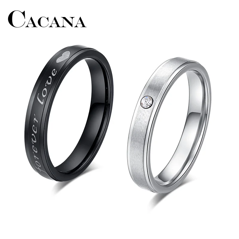 CACANA Stainless Steel Rings For Women Men Pair of Rings Love Engagement Fashion Jewelry Rings For Male Party Wedding
CACANA Stainless Steel Rings For Women Men Pair of Rings Love Engagement Fashion Jewelry Rings For Male Party Wedding