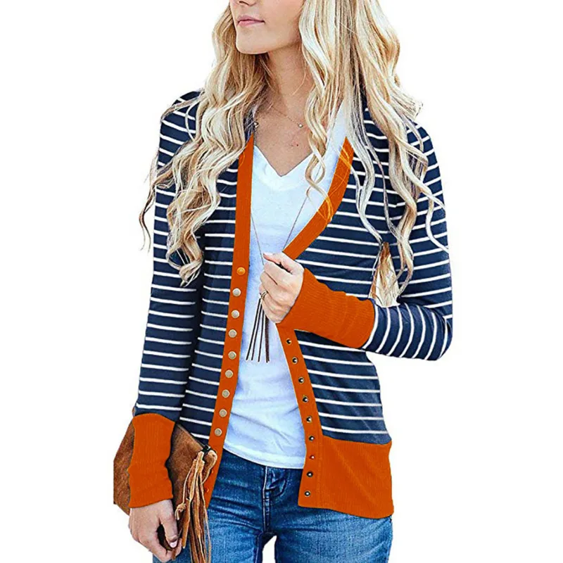 Casual Striped Cardigan Women V Neck Long Sleeve Oversized Cardigans Coat Mujer 2019 Spring Autumn Ladies Outerwear Plus Size
Casual Striped Cardigan Women V Neck Long Sleeve Oversized Cardigans Coat Mujer 2019 Spring Autumn Ladies Outerwear Plus Size