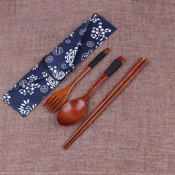 Japanese Style Tableware Wood Travel Cutlery Set Cloth Bag Pouch Spoon Fork Chopsticks 10Set(30pcs) Korean Tableware
Japanese Style Tableware Wood Travel Cutlery Set Cloth Bag Pouch Spoon Fork Chopsticks 10Set(30pcs) Korean Tableware