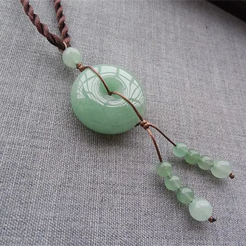 Natural Green DONGLING Stone Pendant Necklace Peace Buckle Beads Necklace Pendant Beautiful Sweater Chain Jades Jewelry
Natural Green DONGLING Stone Pendant Necklace Peace Buckle Beads Necklace Pendant Beautiful Sweater Chain Jades Jewelry