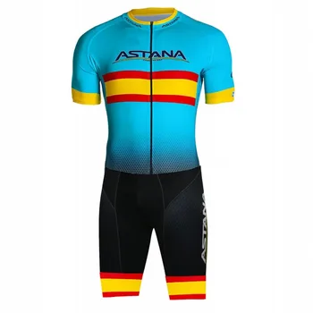 2019 pro team ASTANA aero Cycling skinsuit Short sleeve summer bodysuit bike clothing MTB Ropa Ciclismo training speedsuit
2019 pro team ASTANA aero Cycling skinsuit Short sleeve summer bodysuit bike clothing MTB Ropa Ciclismo training speedsuit
