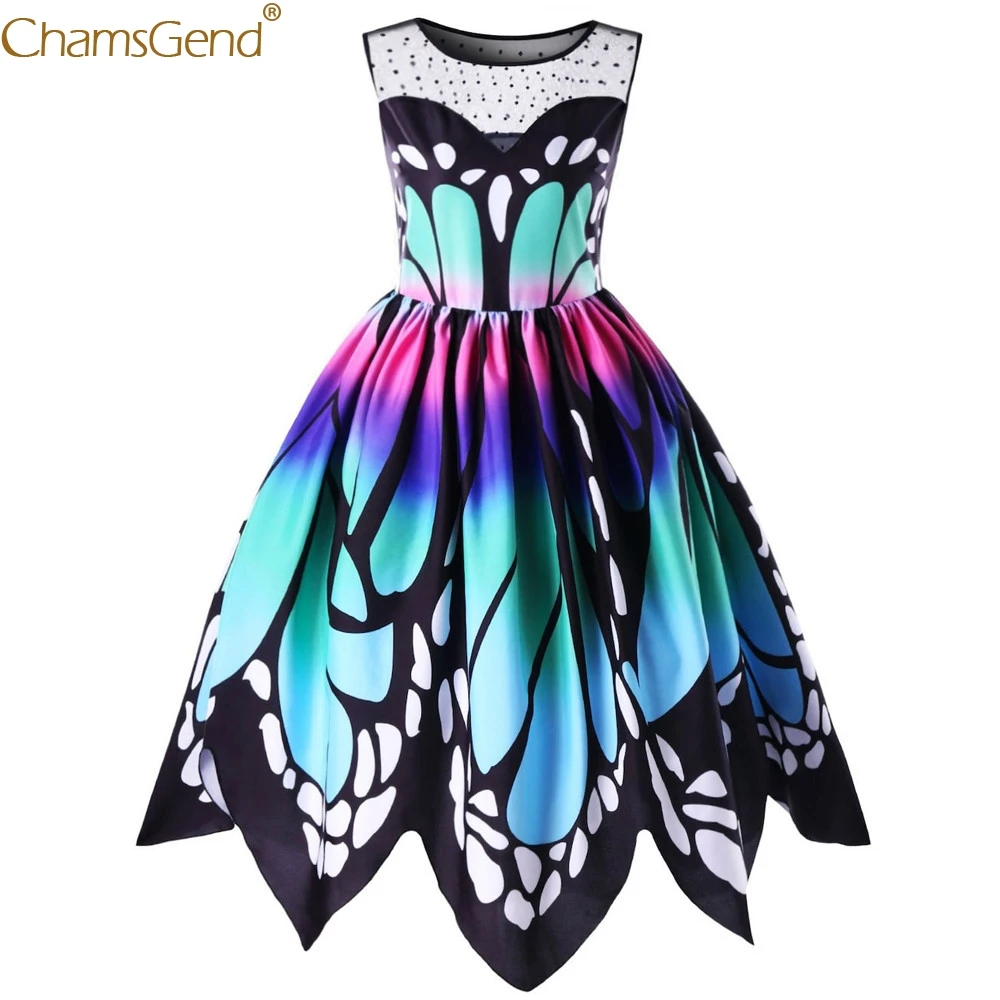 Chamsgend Dresses Women Butterfly Wings Print Sleeveless Lace Party Dress Female Dancing Party Vestido 80117
Chamsgend Dresses Women Butterfly Wings Print Sleeveless Lace Party Dress Female Dancing Party Vestido 80117