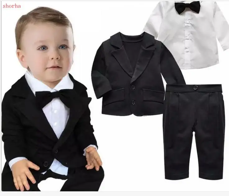 Baby Boys Formal Blazer Suits for Weddings Toddler Jacket+Blouse+Pants 3 pieces/set Costume Infant Cotton Single Breasted Blazer
Baby Boys Formal Blazer Suits for Weddings Toddler Jacket+Blouse+Pants 3 pieces/set Costume Infant Cotton Single Breasted Blazer