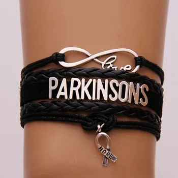 (10pcs/lot) Infinity Love PARKINSONS Bracelet Hope Ribbon Charm Handmade Awareness Gift For Women Men Bracelets&Bangles Jewelry
(10pcs/lot) Infinity Love PARKINSONS Bracelet Hope Ribbon Charm Handmade Awareness Gift For Women Men Bracelets&Bangles Jewelry