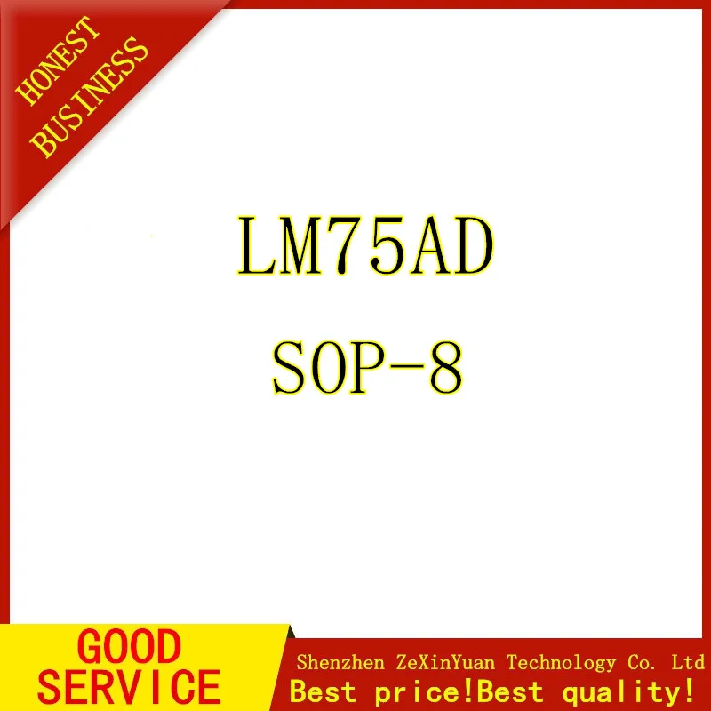 10 шт./лот LM75 LM75A LM75AD SOP-8 датчик температуры | Электроника