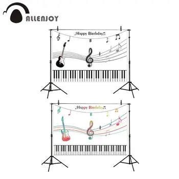 Allenjoy Music backdrops photography black white Piano key guitar color kids birthday photocall background for photo photobooth
Allenjoy Music backdrops photography black white Piano key guitar color kids birthday photocall background for photo photobooth