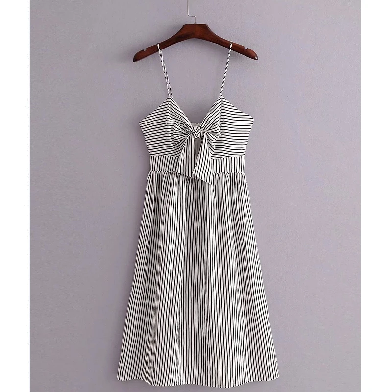 2018 women vintage bowknot striped spaghetti strap kneeth dress ladies sexy backless vestidos casual slim sling dresses DS815
2018 women vintage bowknot striped spaghetti strap kneeth dress ladies sexy backless vestidos casual slim sling dresses DS815