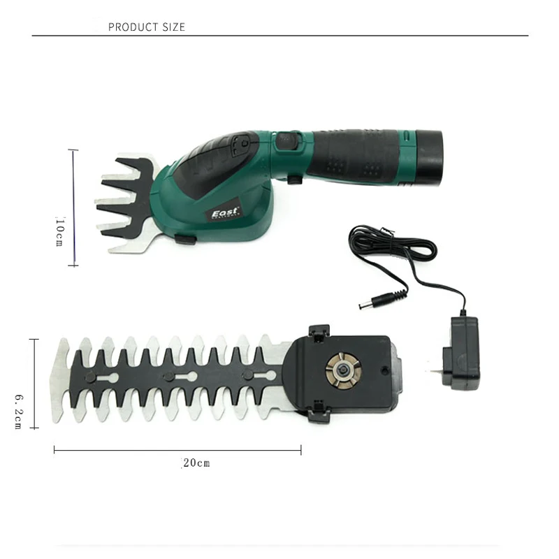 

7.2V Rechargeable Hedge Trimmer /Pruning Shears Grass Cutter Cordless Rechargeable Lithium Bettery Garden Tools ET1511c/ET1502