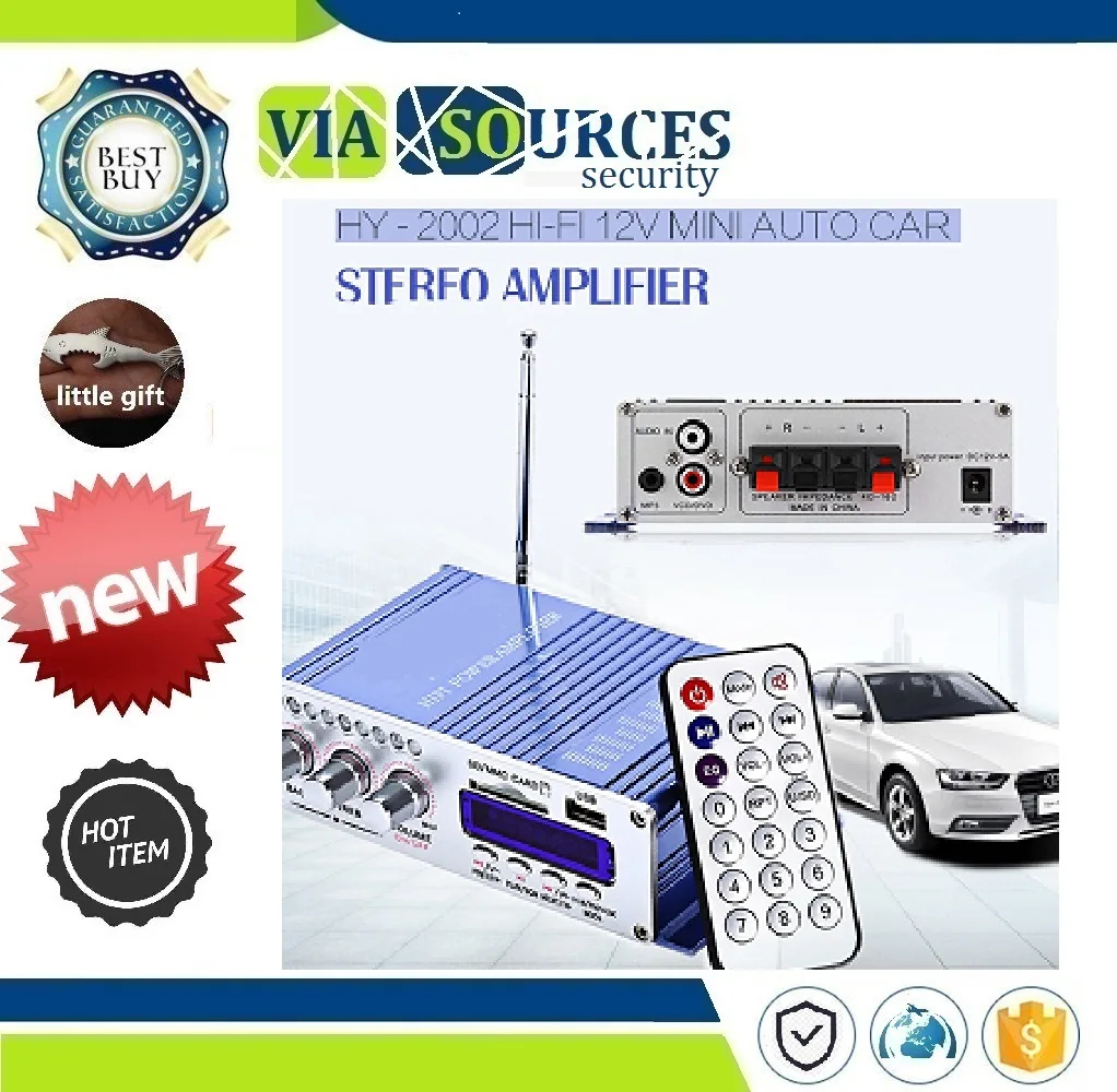 LED Hi-Fi 2 Channel Digital Display Power Player for Auto Motorcycle HY-502 USB FM Audio Car Stereo Amplifier Radio MP3 Speaker
LED Hi-Fi 2 Channel Digital Display Power Player for Auto Motorcycle HY-502 USB FM Audio Car Stereo Amplifier Radio MP3 Speaker