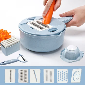 Multifunction 8 In 1 Vegetable Fruit Slicer Chopper Kitchen Cutter Grater Fruit Slicing Tools,Food Storage Container for Potato
Multifunction 8 In 1 Vegetable Fruit Slicer Chopper Kitchen Cutter Grater Fruit Slicing Tools,Food Storage Container for Potato