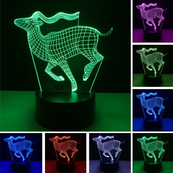 Novelty Cartoon Luminaria Vision 3D Running Deer Night Light 7 Color Gradient Illusion Table Lamps Bedroom Decor Kids Xmas Gifts
Novelty Cartoon Luminaria Vision 3D Running Deer Night Light 7 Color Gradient Illusion Table Lamps Bedroom Decor Kids Xmas Gifts