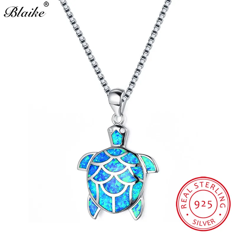 Blaike 925 Sterling Silver Cute Turtle Pendants For Women Ocean Blue Fire Opal Necklace Female Birthstone Choker Wedding Jewelry
Blaike 925 Sterling Silver Cute Turtle Pendants For Women Ocean Blue Fire Opal Necklace Female Birthstone Choker Wedding Jewelry