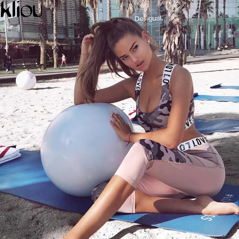 Kliou 2018 Pink Camouflage Patchwork Two Pieces Suits Print Elastic Waist Crop Tops And Fitness Leggings Women Sexy Tanksuits
Kliou 2018 Pink Camouflage Patchwork Two Pieces Suits Print Elastic Waist Crop Tops And Fitness Leggings Women Sexy Tanksuits