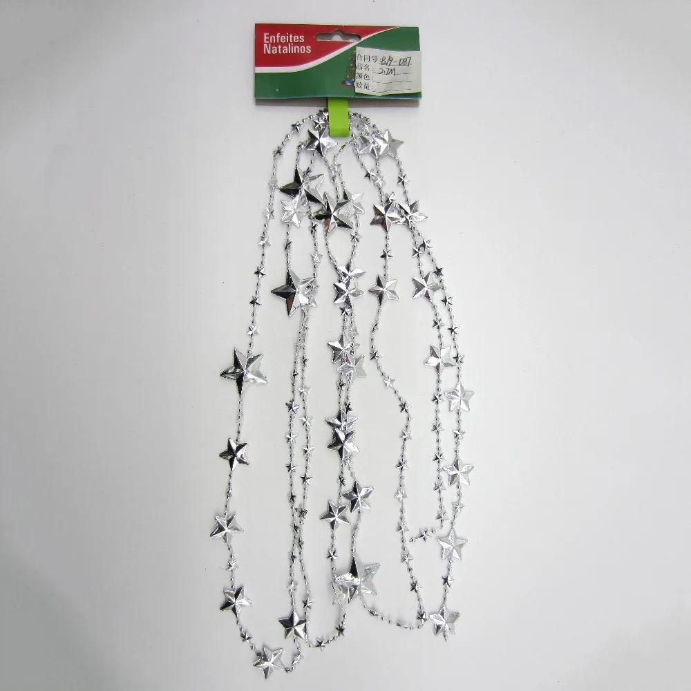 Hot Big and small Five-pointed star Christmas Decorative Plastic Hanging Accessories bead chain
Hot Big and small Five-pointed star Christmas Decorative Plastic Hanging Accessories bead chain