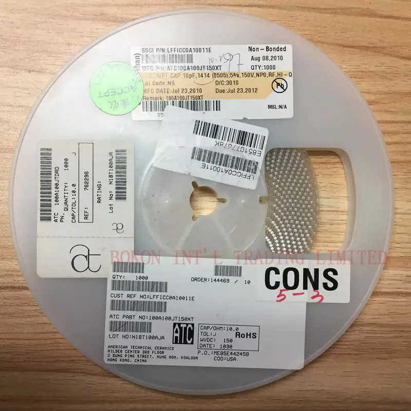 100A100JT150XT High Q Low ESR ESL Low Noise 250 VDC 10 pF Ultra Stable Performance MARKING CODE a100J 0.55 x 0.55 Case A Size
100A100JT150XT High Q Low ESR ESL Low Noise 250 VDC 10 pF Ultra Stable Performance MARKING CODE a100J 0.55 x 0.55 Case A Size