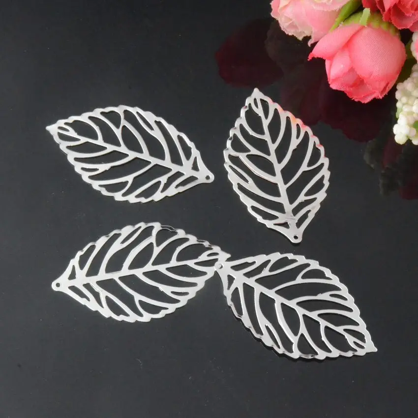 Free shipping-100Pcs silver Plated Filigree Leaf Charm Jewelry Findings Pendants44x26mm J3011
Free shipping-100Pcs silver Plated Filigree Leaf Charm Jewelry Findings Pendants44x26mm J3011
