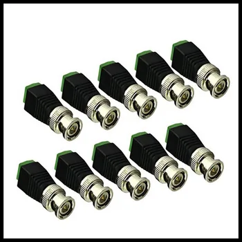 10pcs/lot Mini Coaxial Male BNC Connector UTP Coax CAT5 Video Balun Adapter for CCTV IP Camera Surveillance Accessories
10pcs/lot Mini Coaxial Male BNC Connector UTP Coax CAT5 Video Balun Adapter for CCTV IP Camera Surveillance Accessories
