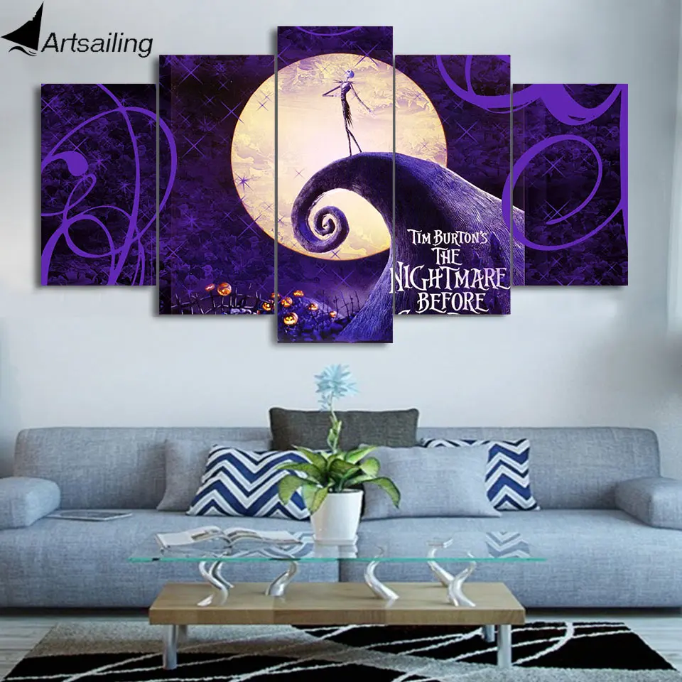 ArtSailing HD print 5 piece canvas art The Nightmare Before Christmas Home canvas print wall art canvas Poster framed NY-7605B
ArtSailing HD print 5 piece canvas art The Nightmare Before Christmas Home canvas print wall art canvas Poster framed NY-7605B