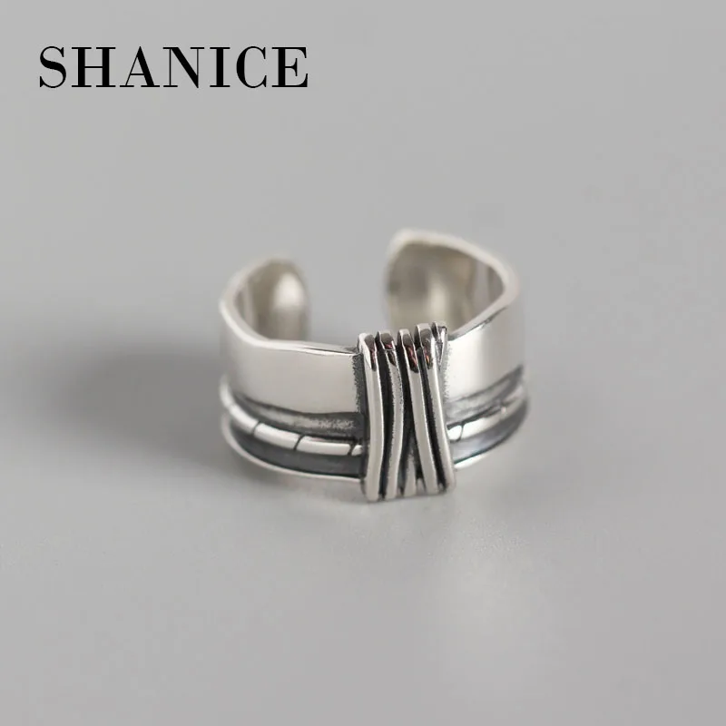 SHANICE 100% Authentic 925 Sterling Silver Open Rings Retro Geometric Knotted Wide Face Elegant Jewelry Ring Street Shoot Party
SHANICE 100% Authentic 925 Sterling Silver Open Rings Retro Geometric Knotted Wide Face Elegant Jewelry Ring Street Shoot Party