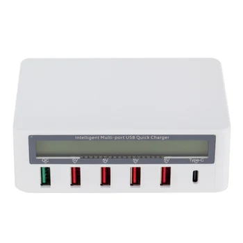 Multi-port USB charger smart LCD digital display mobile phone QC3.0 fast charge automatic identification TYPE-C fast charge with
Multi-port USB charger smart LCD digital display mobile phone QC3.0 fast charge automatic identification TYPE-C fast charge with
