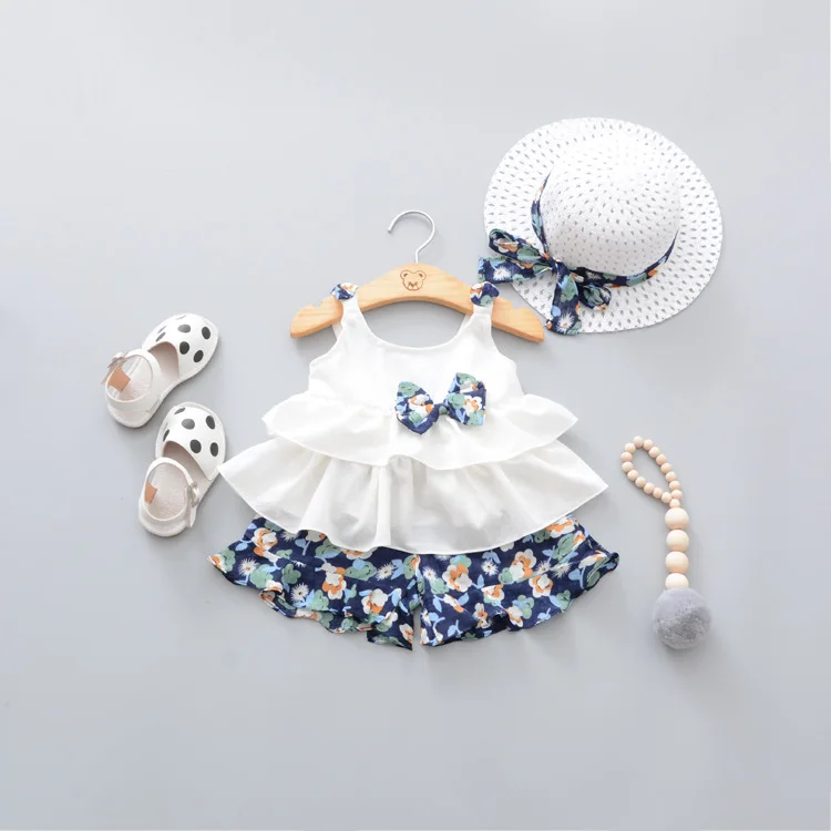 2018 Summer Newborn Baby Girl Clothes Strap Bow Vest + Floral Shorts + Fashion Hat 3Pcs Set Baby Clothing Suit For Girls Clothes
2018 Summer Newborn Baby Girl Clothes Strap Bow Vest + Floral Shorts + Fashion Hat 3Pcs Set Baby Clothing Suit For Girls Clothes